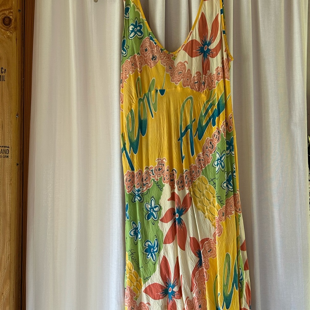 Colorful Floral Sleeveless Dress